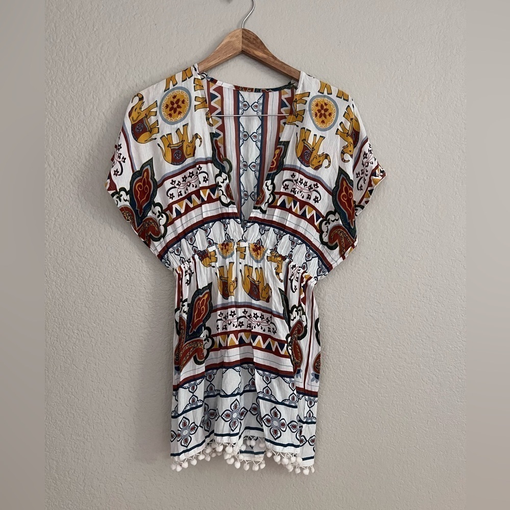 Elephant print boho summer romper